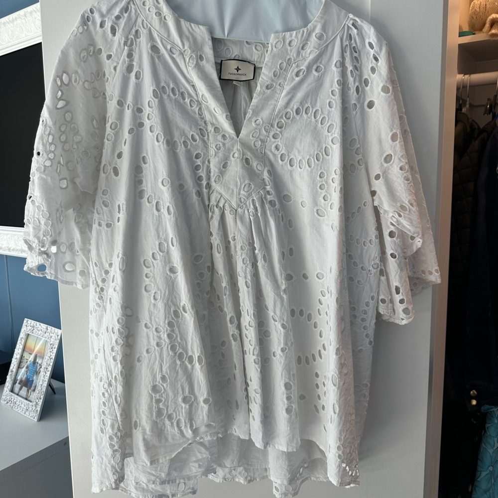 Tuckernuck White Eyelet Blouse
